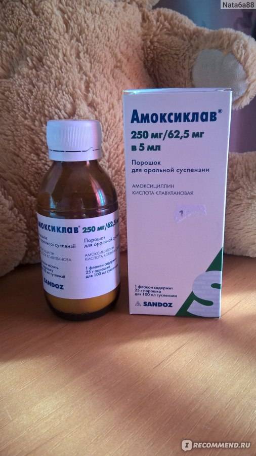 Суспензия “Амоксиклав” 125 и 250 мг для детей: инструкция по применению .