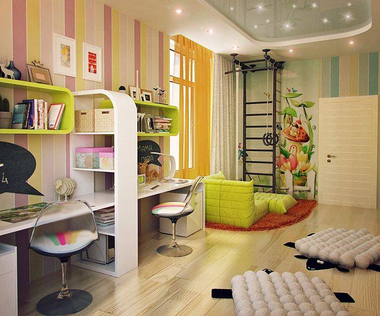 Узкая детская комната: особенности дизайна, варианты оформления интерьера со 105 экслюзивными фото