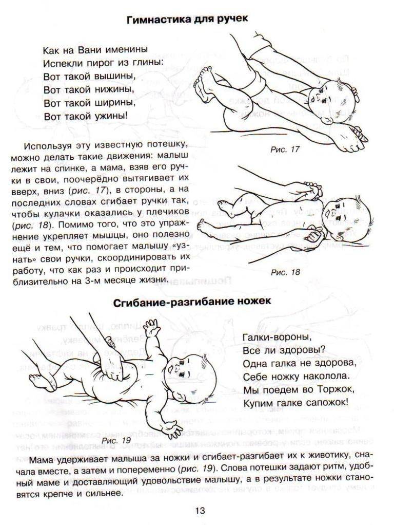 Упражнения для гимнастики новорожденного с первых дней жизни: лфк для грудничков