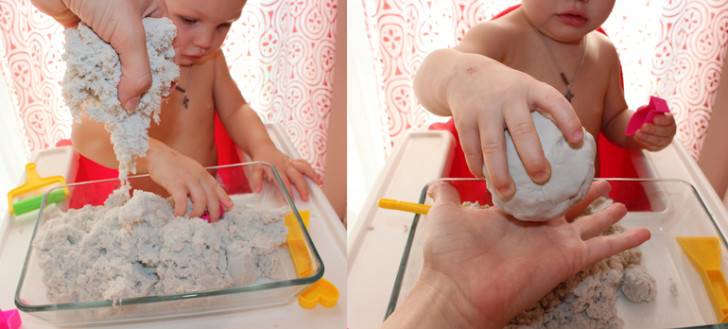 Как сделать кинетический песок своими руками в домашних условиях