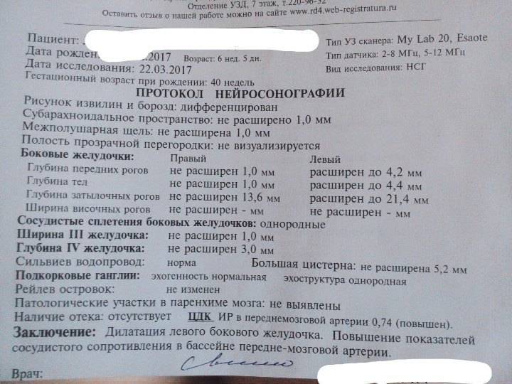 Нейросонография новорожденных - цены на услугу в москве.где сделать нейросонографию?