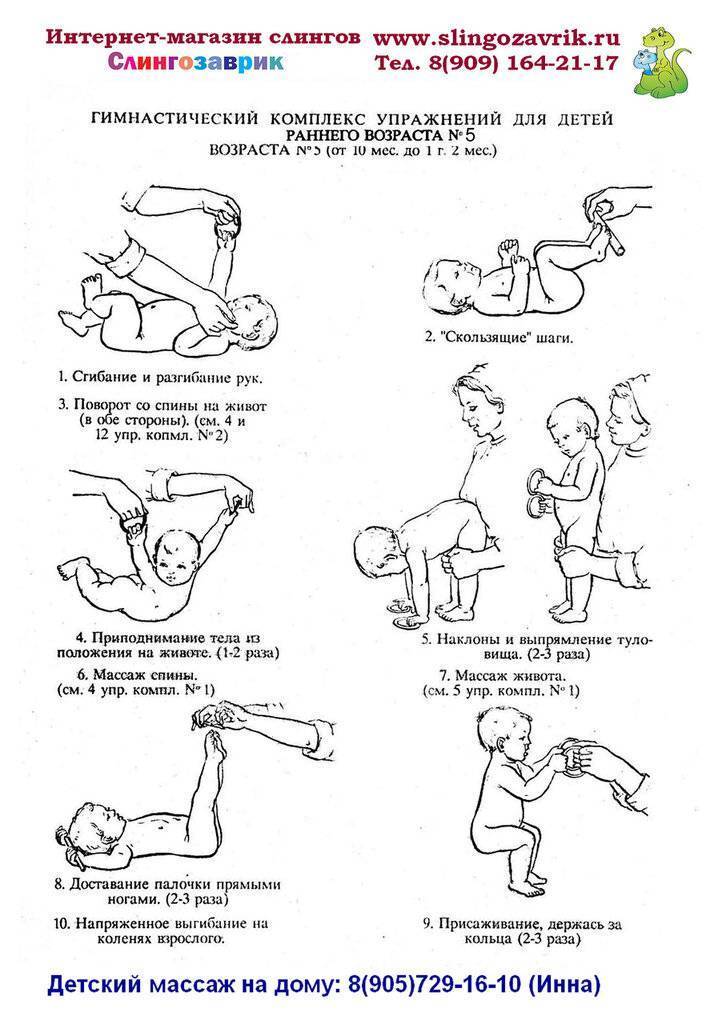 Гимнастические упражнения и массаж детей от 1,5 до 3 месяцев - новорожденный. ребенок до года