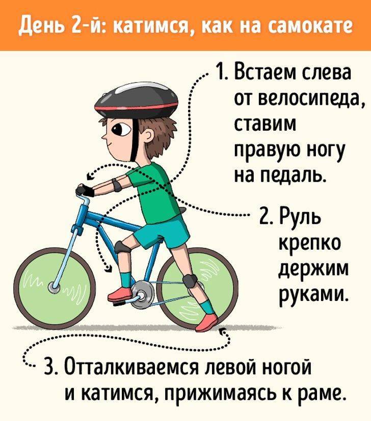 Как научить ребенка кататься на велосипеде 5 - 6 лет, как держать равновесие