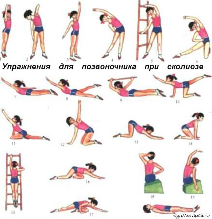 Лечебная физкультура при заболеваниях позвоночника, остеохондрозе, сколиозе, плоскостопии, дыхательная гимнастика
