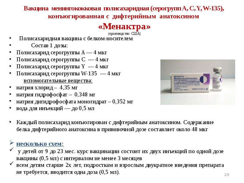 Прививка от менингококковой инфекции : инструкция по применению | компетентно о здоровье на ilive