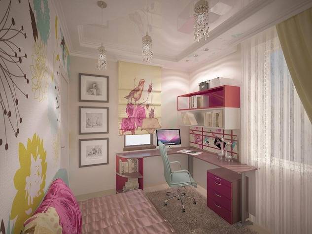 Дизайн комнаты для девочки 9, 10, 11 лет