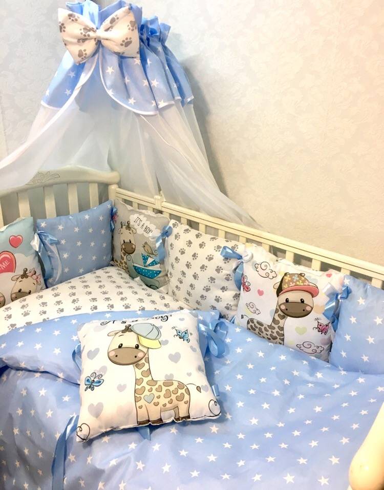 Бортики в кроватку для новорожденных
