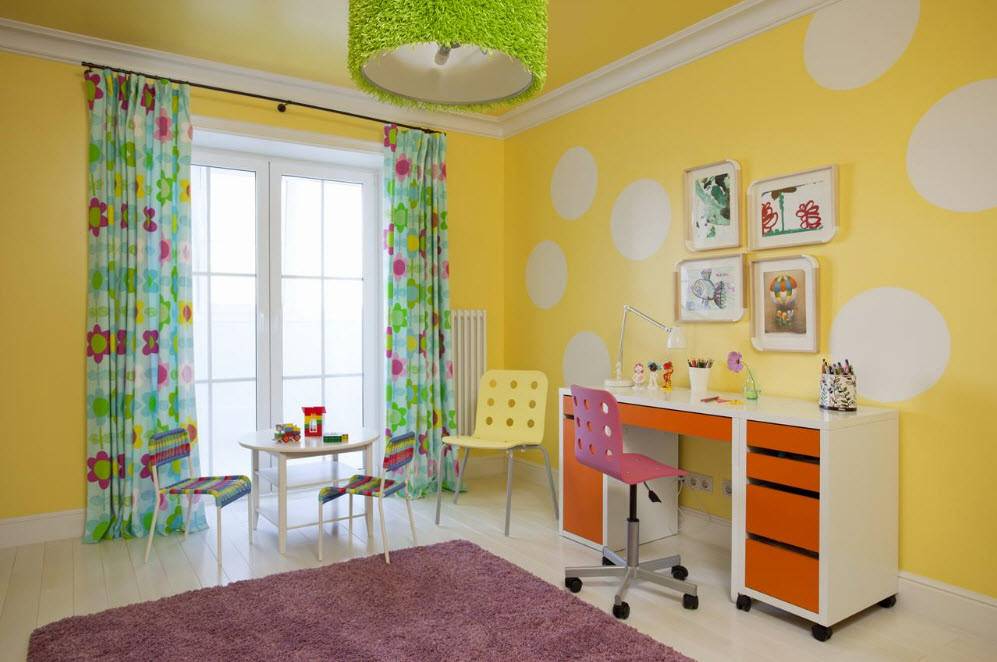 Цвет стен в детской: сочетание оттенков в интерьере комнаты для девочки или мальчика, фото примеров