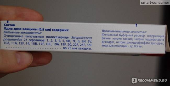 «пневмовакс 23» вакцина пневмококковая  поливалентная