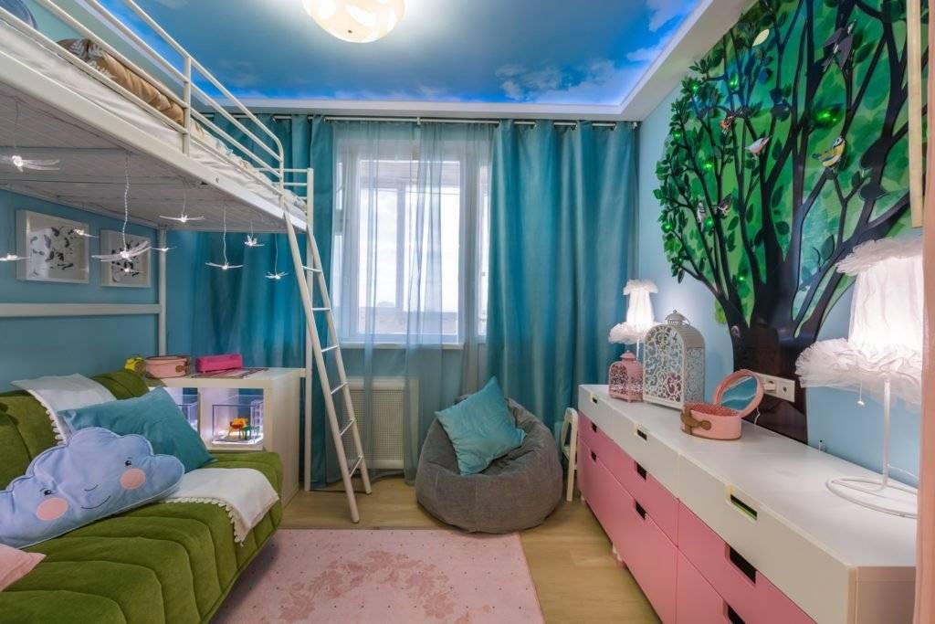 Дизайн детской комнаты 12 кв м для девочки и мальчика: фото, ремонт и планировка интерьера