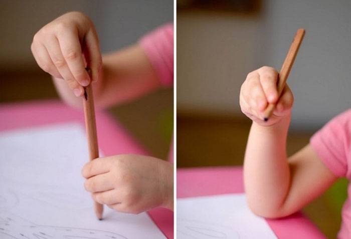 Как научить ребенка правильно держать карандаш или ручку.
