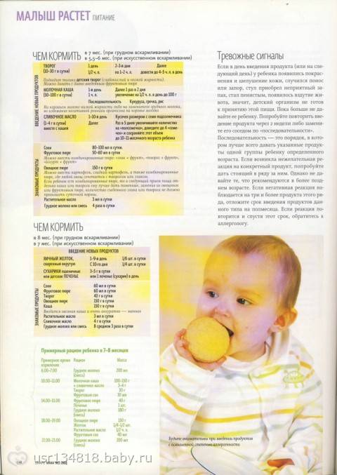 Правильный прикорм детей с 3 месяцев: таблица, меню, рекомендации