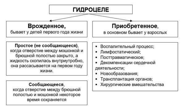 Причины водянка яичка у мужчин фото