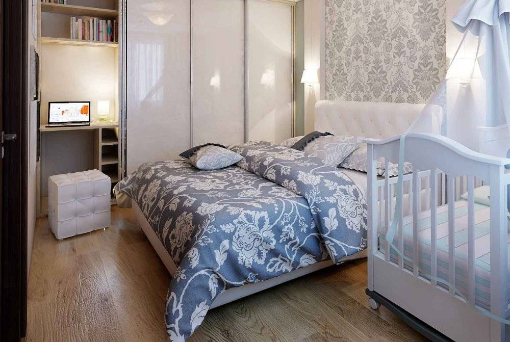Спальня с детской кроваткой – особенности оформления