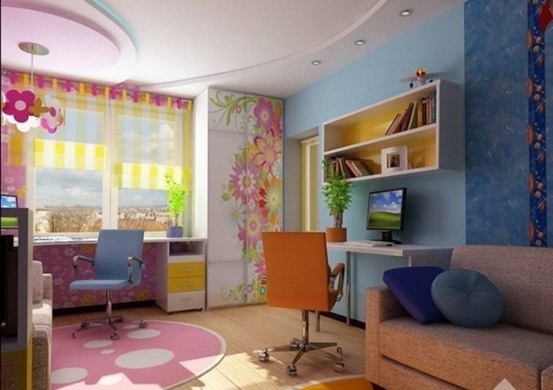 Дизайн детской комнаты 12 кв м: планировка для двоих, интерьер для школьника
 - 31 фото