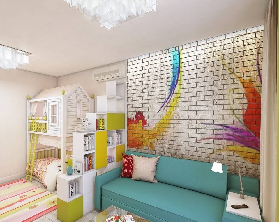 Дизайн детской спальни, совмещенной со взрослой в одной комнате или однокомнатной квартире с фото