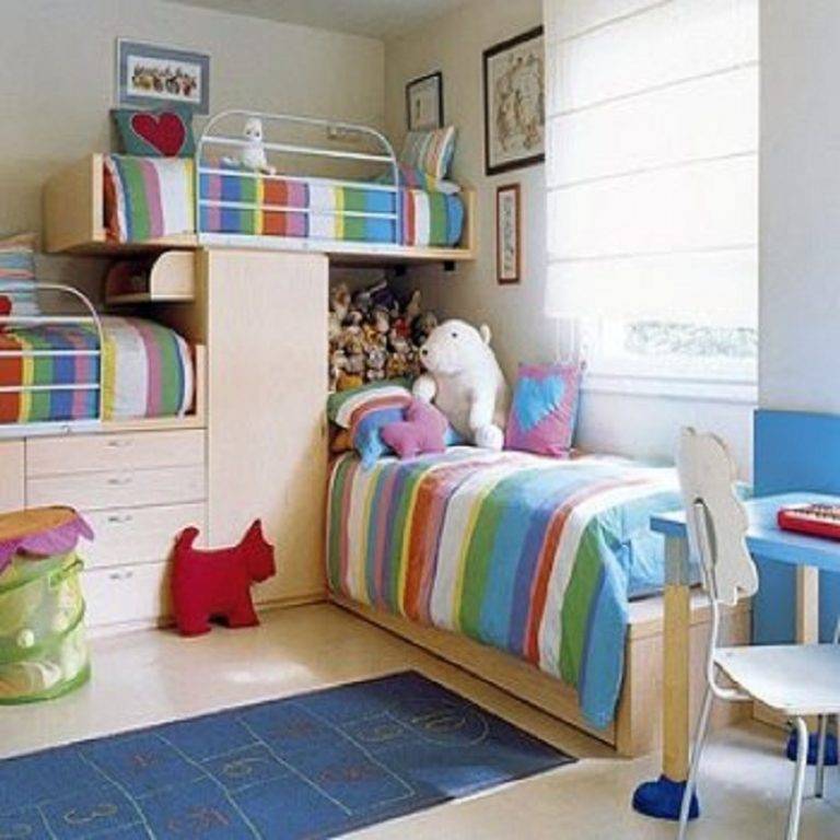 Дизайн детской комнаты для троих детей разного возраста: фото интерьера, варианты планировки