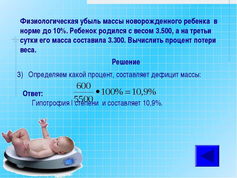 Норма веса новорожденного