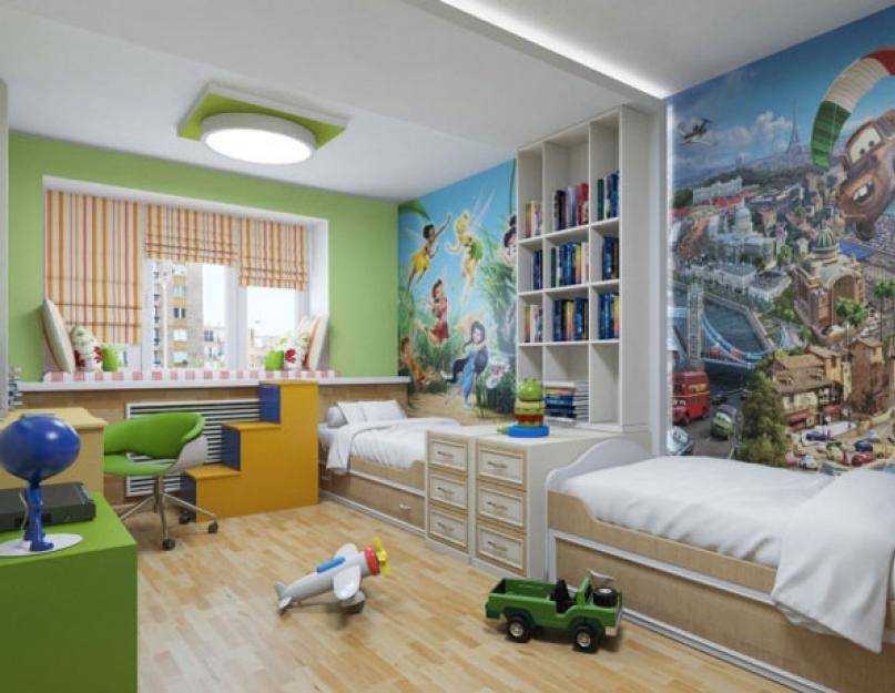 Детские фотообои (101 фото):  обои для стен в комнате для детей, дисней, трансформеры, тачки и корабль в интерьере