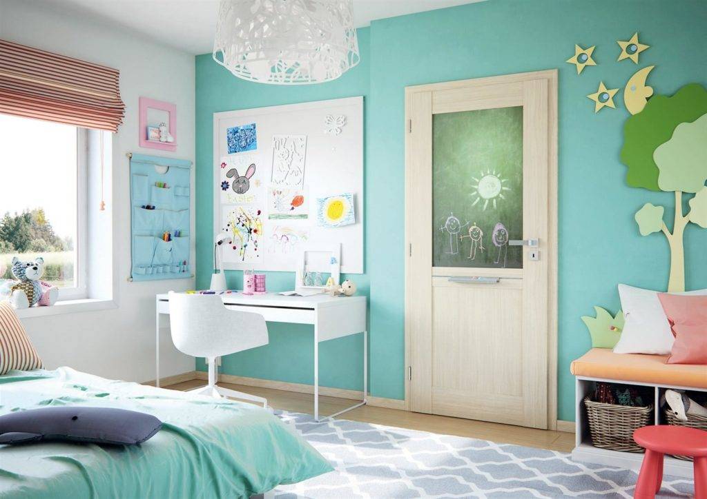 Цвет стен в детской: сочетание оттенков в интерьере комнаты для девочки или мальчика, фото примеров