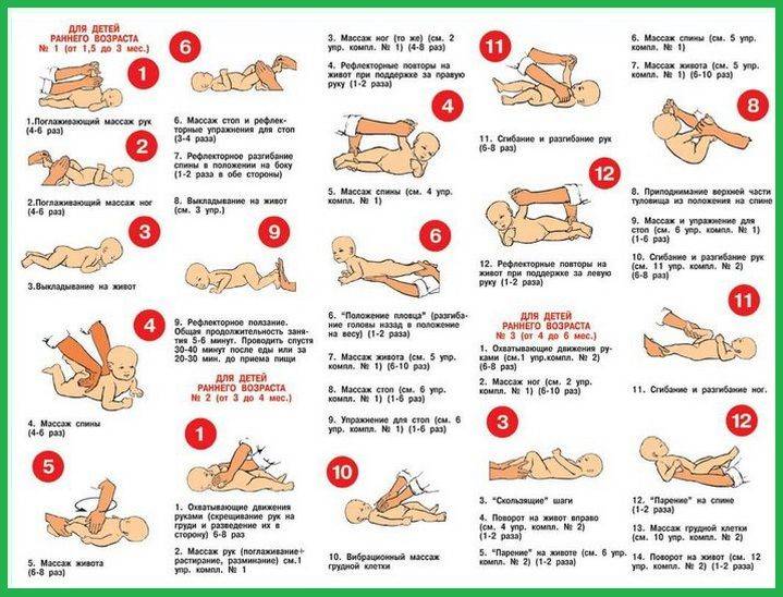 Рекомендации и правила проведения массажа для новорожденных от 0 до 3 месяцев