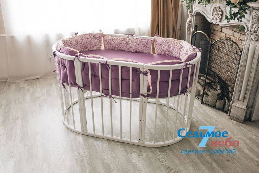 Круглая кроватка трансформер для новорожденных