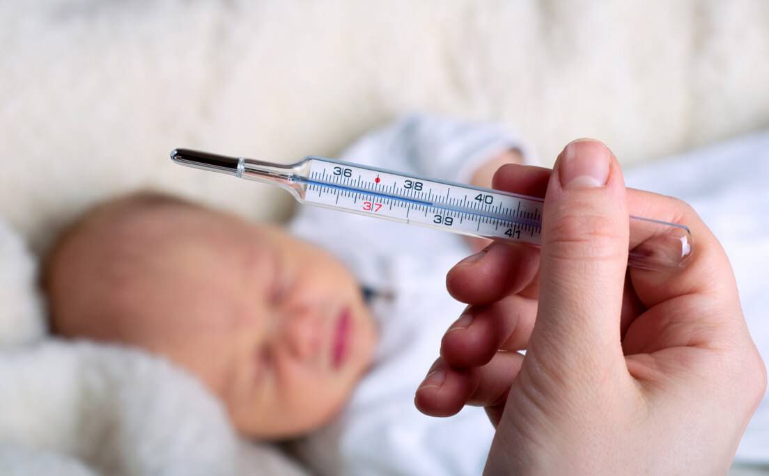 Повышение температуры тела у детей первого года жизни
