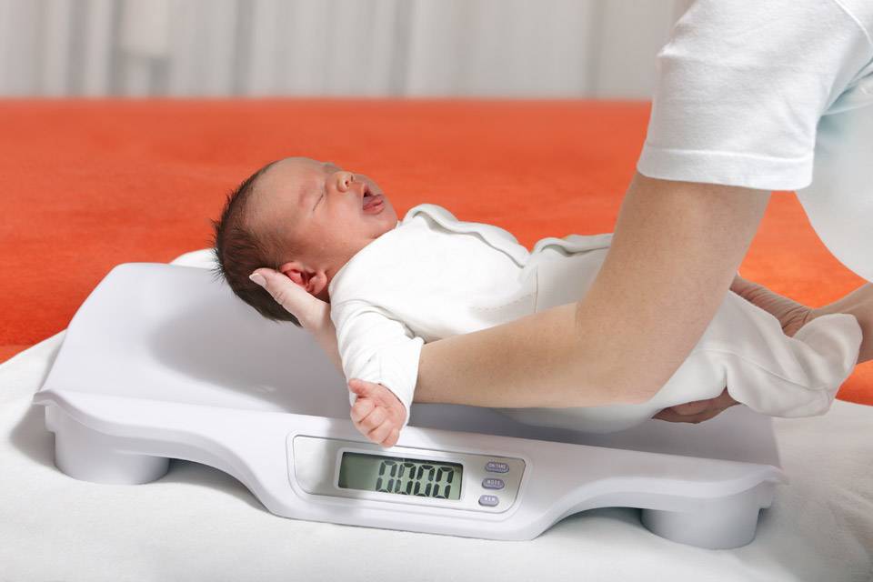 Норма прибавки веса у новорожденных по месяцам (таблица)