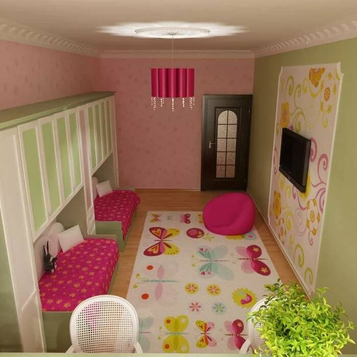 Дизайн детской комнаты для двух девочек – интересные идеи и важные правила